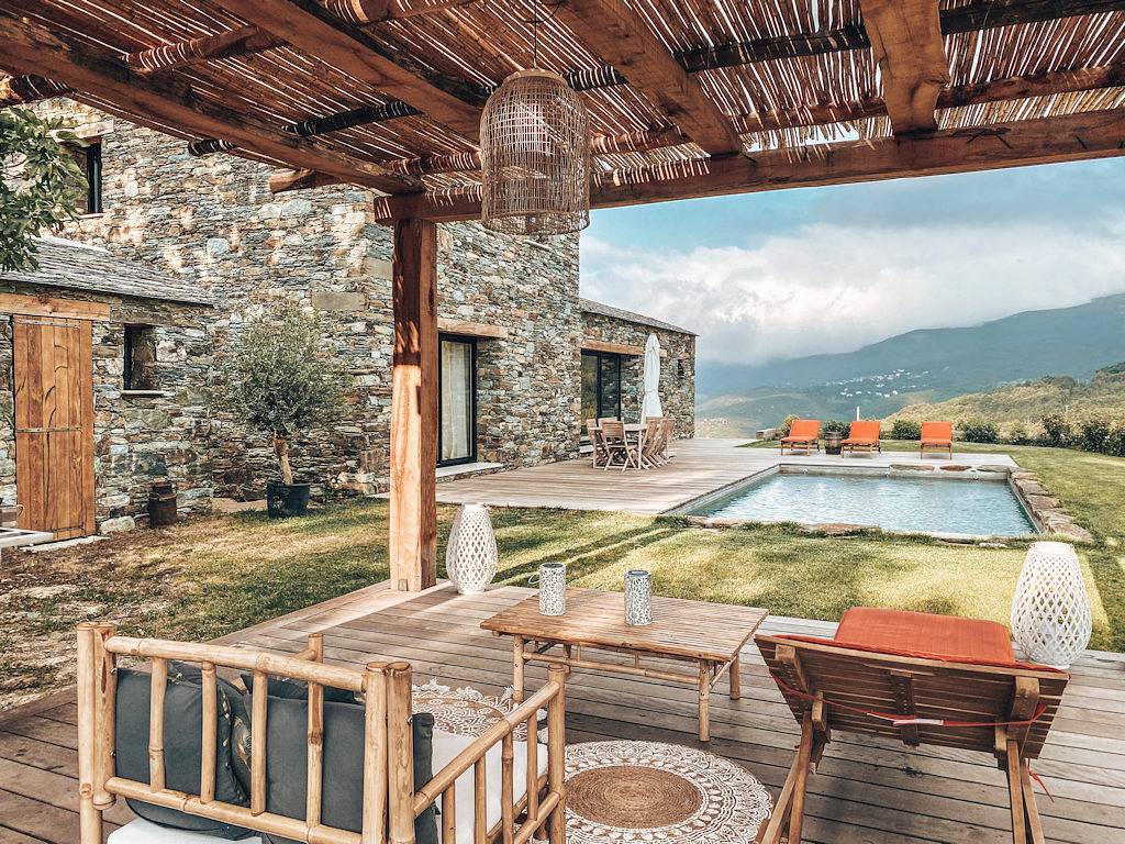 Chambres d'hôtes demeure à Voglia - Chambre étage double in Murato, Région de Calvi