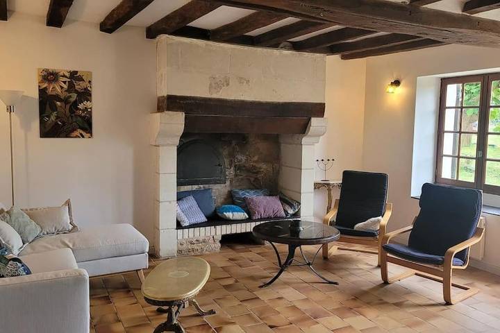 Location de vacances pour 8 personnes, avec terrasse ainsi que piscine et jardin, animaux acceptés à Parçay-les-Pins - 2