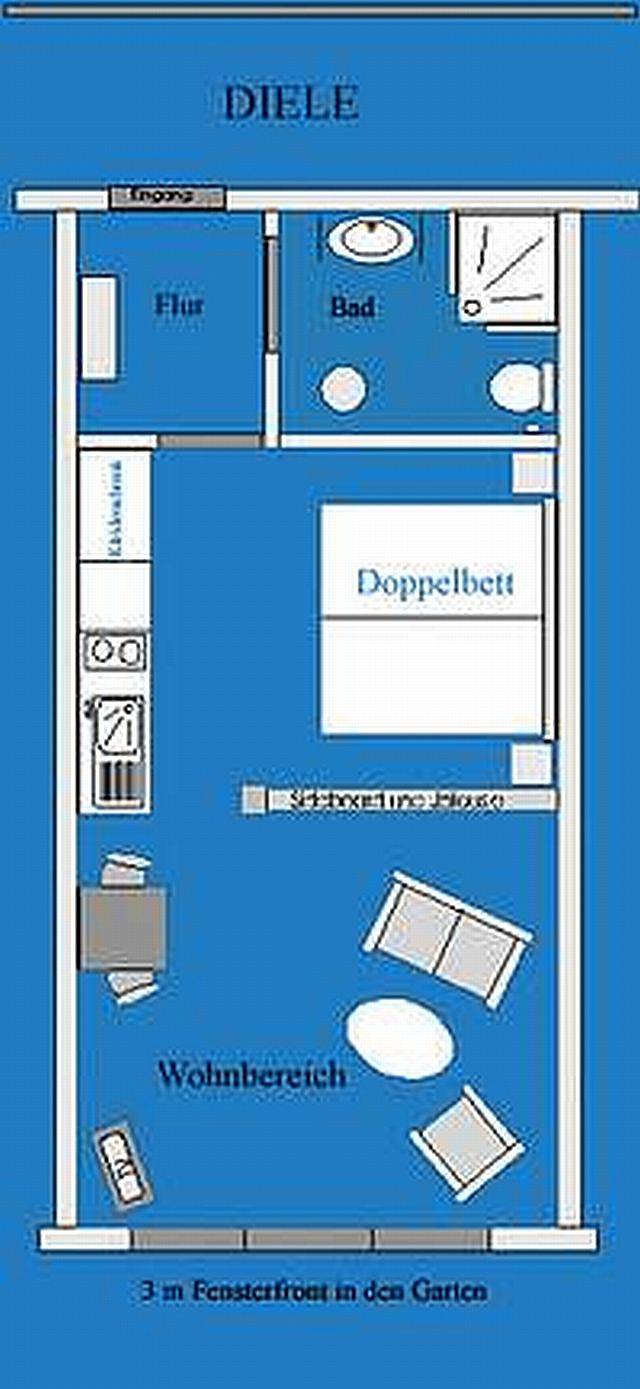 Ferienwohnung für 2 Personen, mit Terrasse und Garten in Wremen - 4