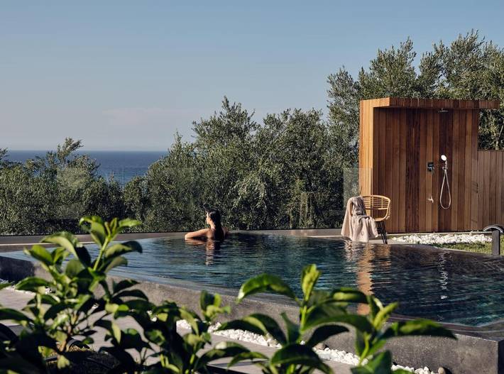 Διαμερίσματα διακοπών για 7 άτομα, με Μπαλκόνι και Ταράτσα καθώς και Κήπο και Πισίνα στη Μπόχαλη