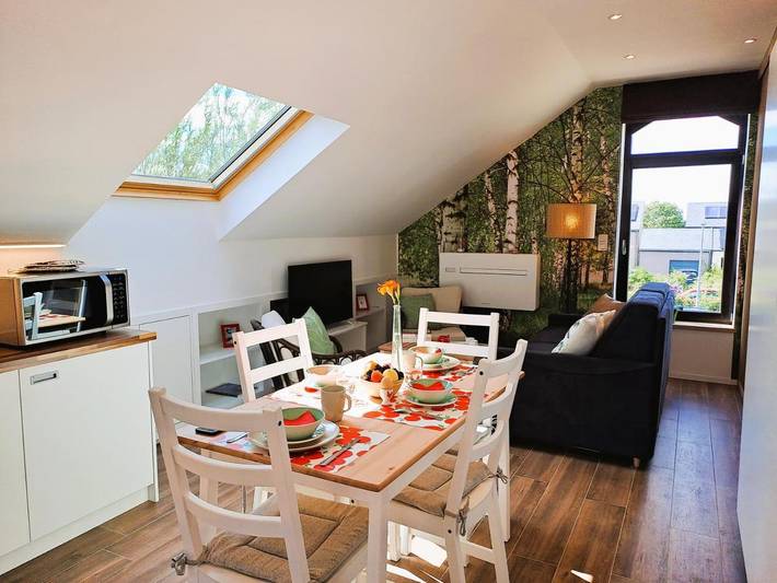 Gîte pour 4 personnes, avec Balcon ainsi que Terrasse et Jardin dans Banneux