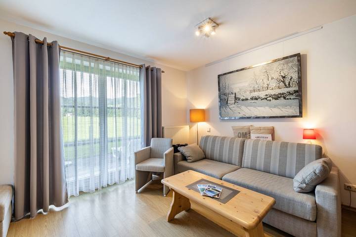 Studio entier, Studio « Brünnstein- n° 13 » avec vue sur la montagne, terrasse privée, piscine et sauna in Oberaudorf, Alpes bavaroises