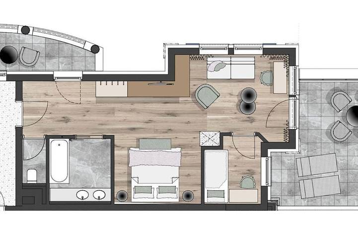 Ferienhaus für 2 Personen, mit Balkon und Garten sowie Whirlpool und Sauna im Salzburger Land