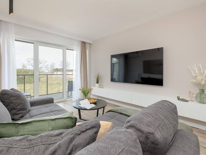 Ferienwohnung für 4 Personen, mit Balkon und Whirlpool sowie Pool und Sauna
