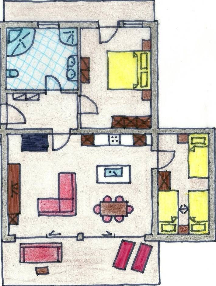 Ganze Ferienwohnung, Appartement Gletscherspitze (2 Schlafräume, 2. Og) in Tuxer Alpen, Hintertux