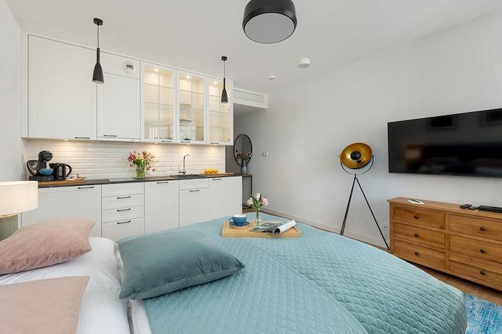 Ferienwohnung für 2 Personen, mit Balkon und Pool sowie Sauna, kinderfreundlich in Pobierowo - 4