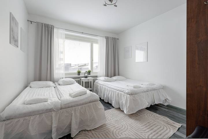 Ganze Wohnung, Top Location 1Br Apt | Private Sauna | Sleeps 8 | "Koskipuisto" in Pirkanmaa
