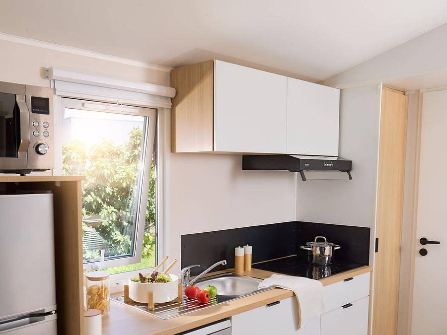 Camping l'Oasis Des Garrigues - Mobilhome 6 personas - Mobil home Grand Confort 35m² - 3 habitaciones in Vogüé, Ardèche