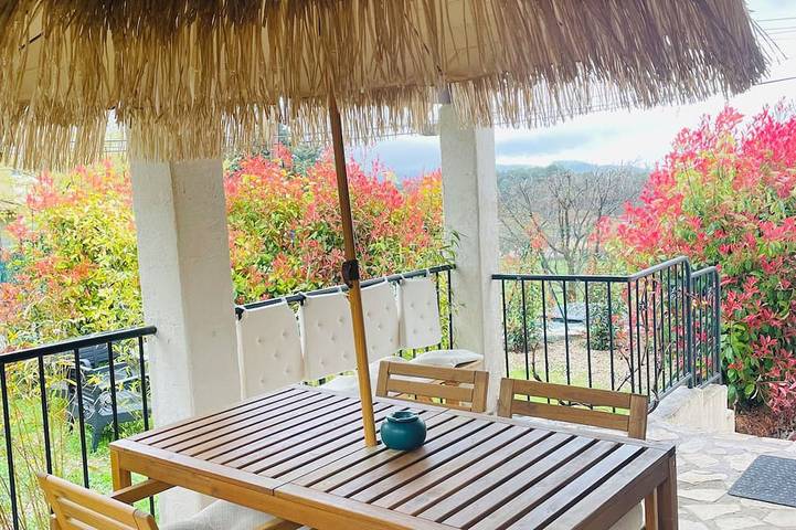 In a quiet setting, single-storey house overlooking the lush greenery of the Var. in Callas, Draguignan Region