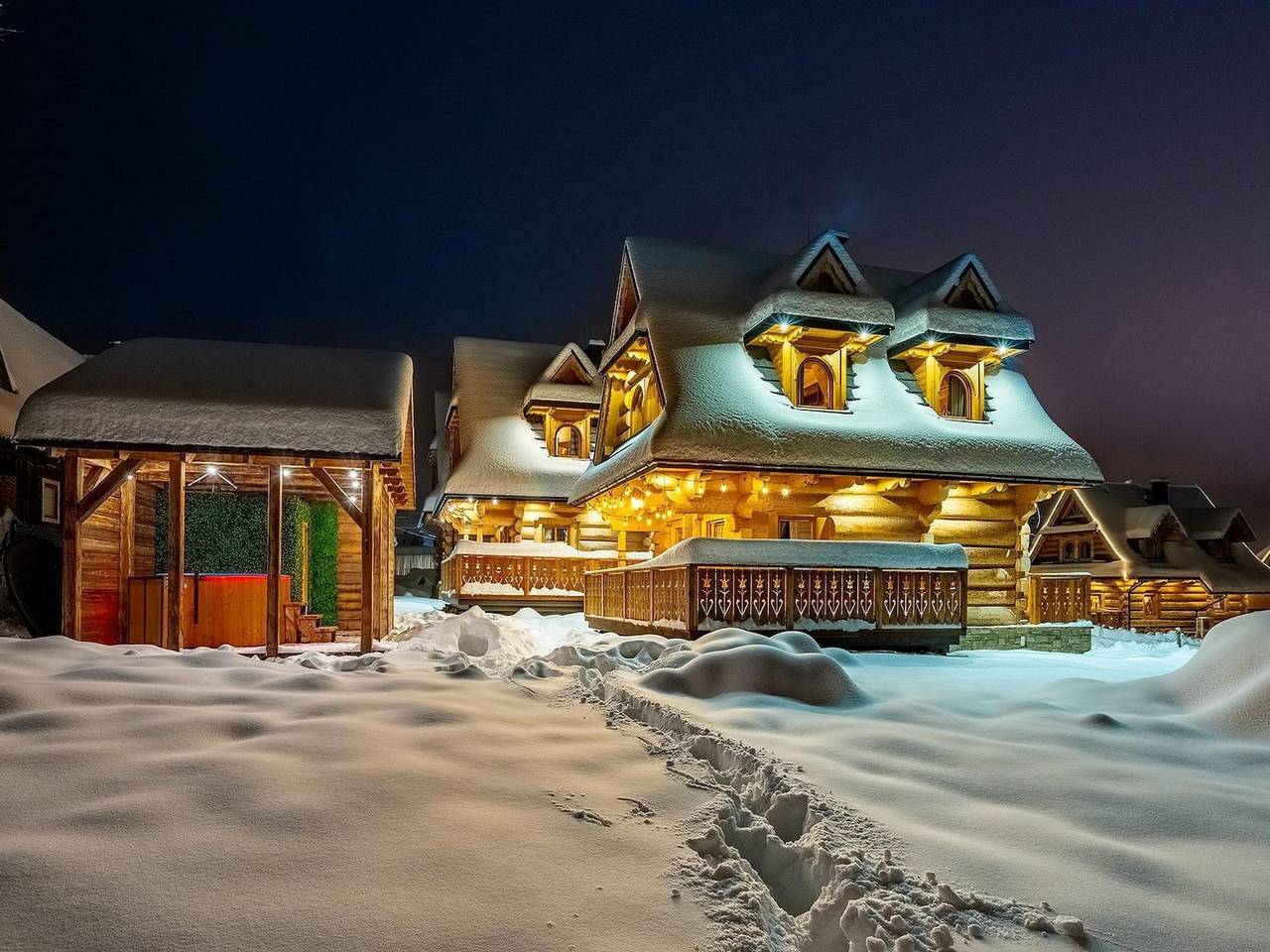 Stilvolles Ferienhaus im Highlander-Stil, Sauna in Murzasichle, Karpaten (Polen)
