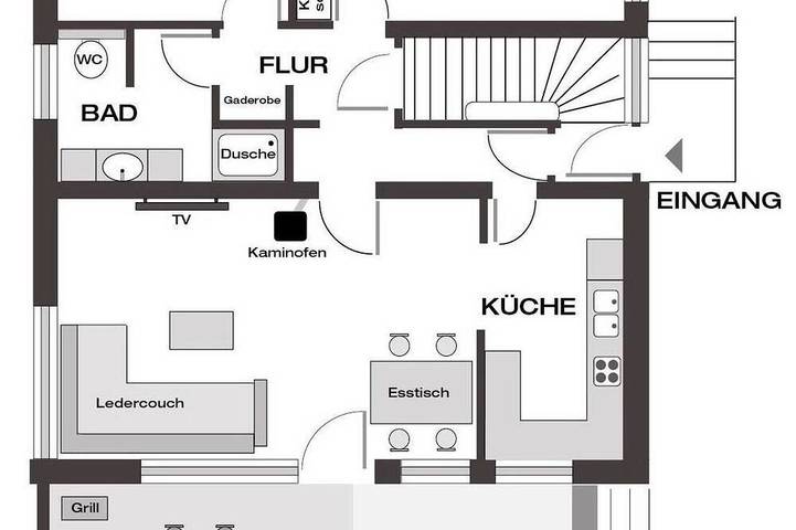 Ferienwohnung für 4 Personen, mit Terrasse und Garten sowie Sauna, mit Haustier in Puttgarden - 3