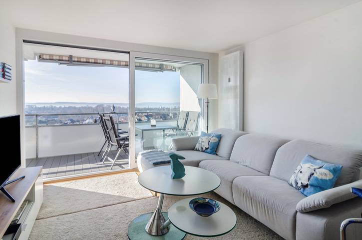 Ferienwohnung für 4 Personen, mit Balkon und Sauna sowie Seeblick in Frickingen