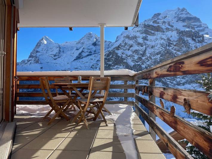 Ferienwohnung für 6 Personen, mit Balkon in Mürren