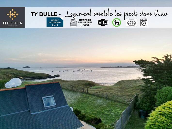 Location de vacances pour 6 personnes, avec jardin et terrasse dans Plage de Tréompan