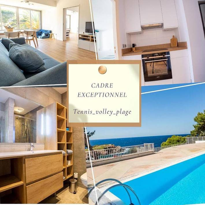 Gîte pour 6 personnes, avec vue ainsi que piscine et bassin pour enfant dans Plage des Engraviers - 2