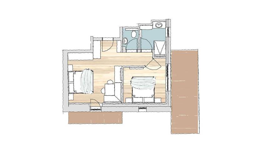 BnB für 3 Personen, mit Terrasse und Ausblick, mit Haustier in Lermoos - 2