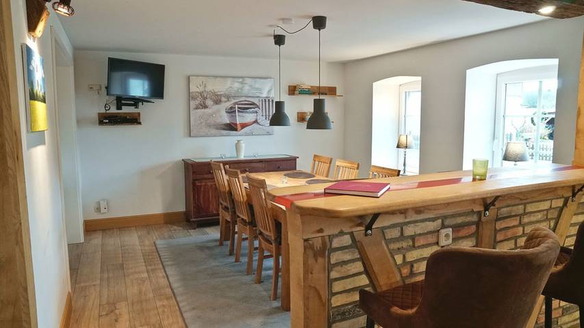 Ferienhaus für 4 Personen, mit Terrasse und Garten sowie Sauna und Ausblick in Ulsnis