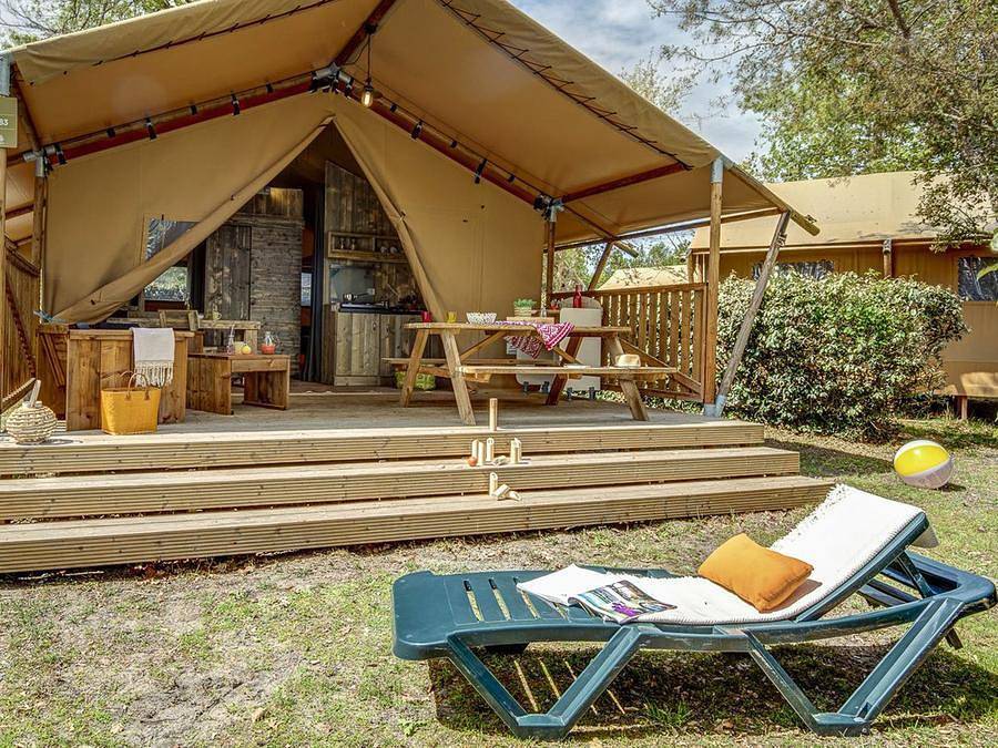 Camping Sandaya Col Vert - Safarizelt 4 personen - Lodge 4p 2ch **** in Vielle-Saint-Girons, Côte d’Argent