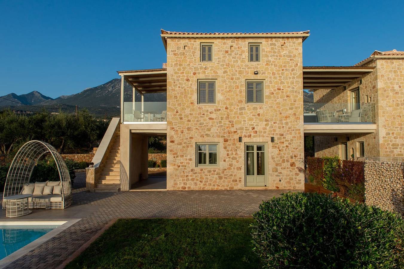 Villa für 4 Personen mit Meerblick in Stoupa, Messenien