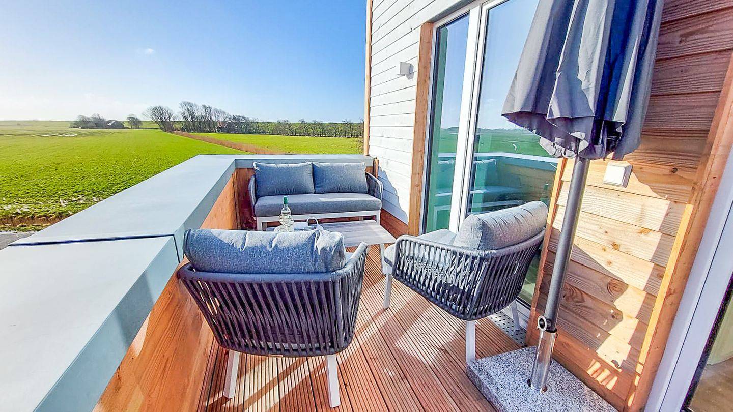 Deichbude Tossens – Rückzugsort am Deich. Infrarotsauna. Kamin. Dachterrasse. in Tossens, Butjadingen