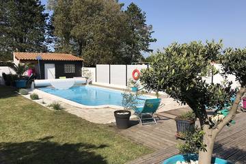 Location de vacances pour 6 personnes, avec jardin et terrasse à Le Grand-Village-Plage