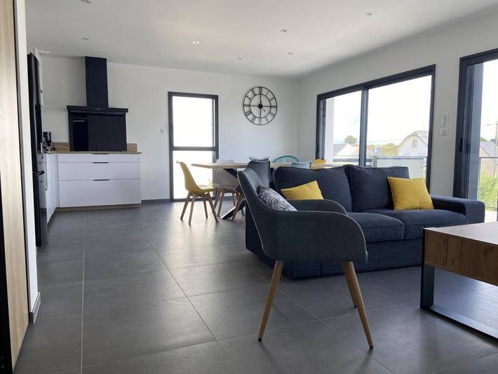 Gîte pour 6 personnes, avec balcon et vue dans Plage du Courégant - 4