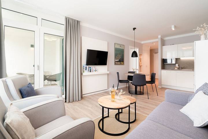 Ferienwohnung für 4 Personen, mit Balkon und Sauna in der Lübeck