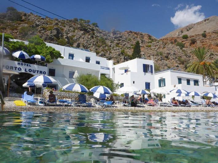 Hôtel pour 3 personnes, avec Balcon ainsi que Terrasse et Vue dans Loutró
