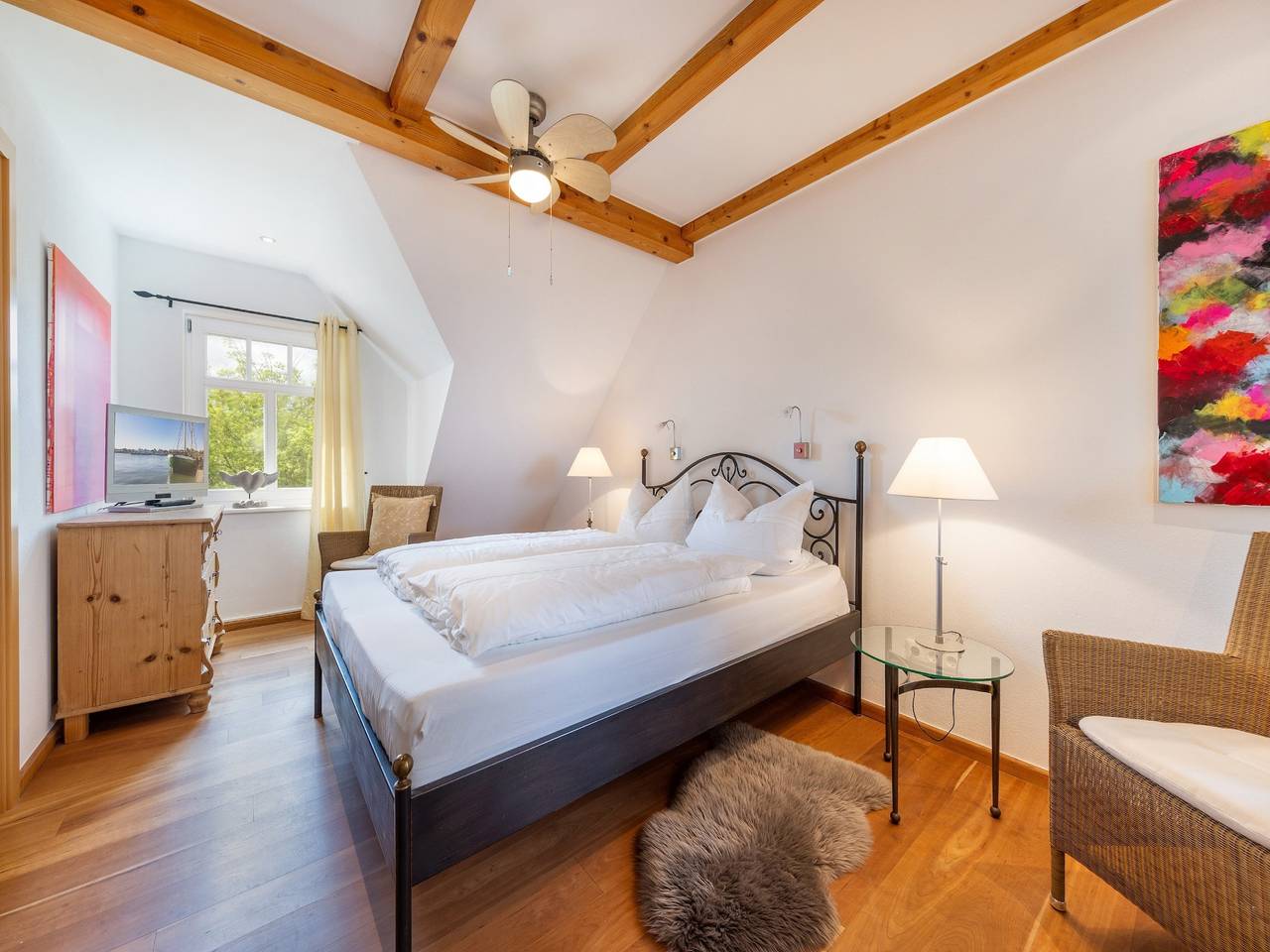 Ganze Ferienwohnung, Fewo Og - Rügenbrise mit Seeblick mit 3 Bädern in Halbinsel Zudar, Garz/Rügen