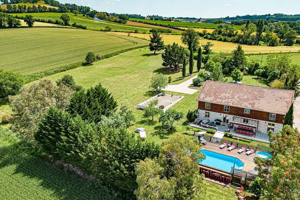 Idéal pour les familles et les groupes, campagne, piscine privée & climatisation in Coulx, Région de Marmande