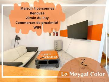 Gîte pour 4 personnes, avec vue à Lantriac