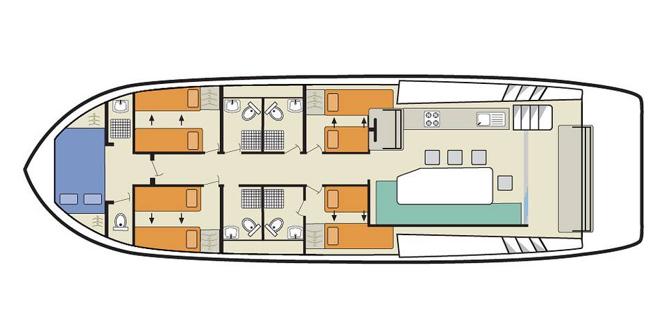 Boot für 12 Personen, mit Terrasse und Balkon/Terrasse in Burgund - 2