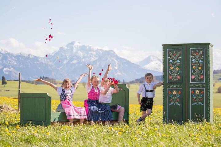 Ferienwohnung für 4 Personen, mit Garten und Ausblick sowie Seeblick in Roßhaupten - 4