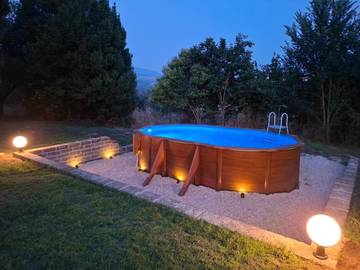 Gîte pour 8 personnes, avec jardin et piscine ainsi que bassin pour enfant et vue à Calvi dell'Umbria