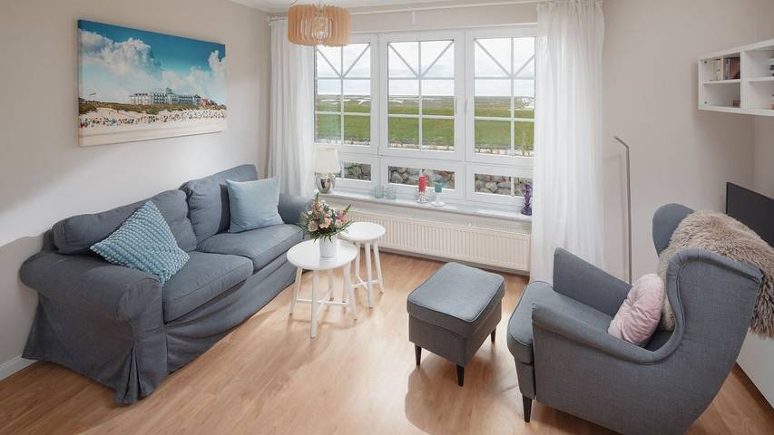 Ferienwohnung für 4 Personen, mit Ausblick und Garten auf Juist